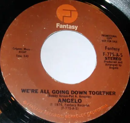 Angelo - We're All Going Down Together