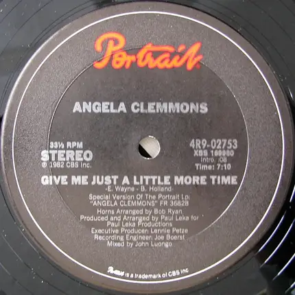 Angela Clemmons - Give Me Just A Little More Time