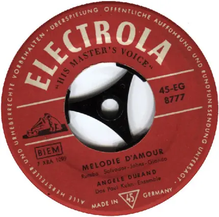Angèle Durand - Melodie D'Amour / Che-Lla-Lla