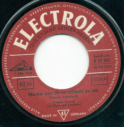 Angèle Durand - Warum Bist Du So Schlecht Zu Mir