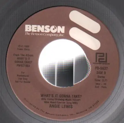 Angie Lewis - Keep Holding On / What's It Gonna Take?