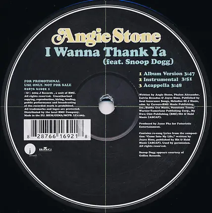Angie Stone - I Wanna Thank Ya / My Man