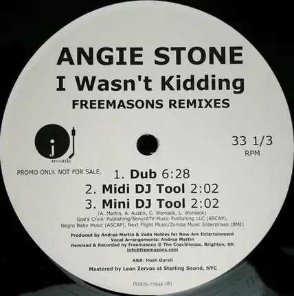 Angie Stone - I Wasn't Kidding (Freemasons Remixes)