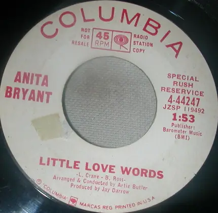 Anita Bryant - Little Love Words