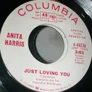 7inch Vinyl Single - Anita Harris - Just Loving You / Butterfly With Coloured Wings