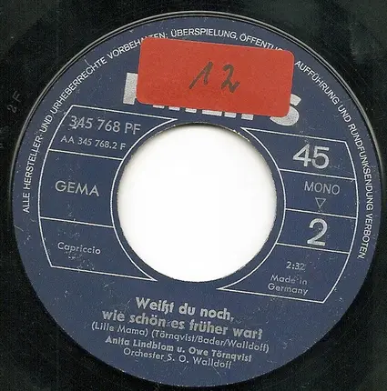 Anita Lindblom Und Owe Thörnqvist - Es Liegt Nur An Dir - Weisst Du Noch