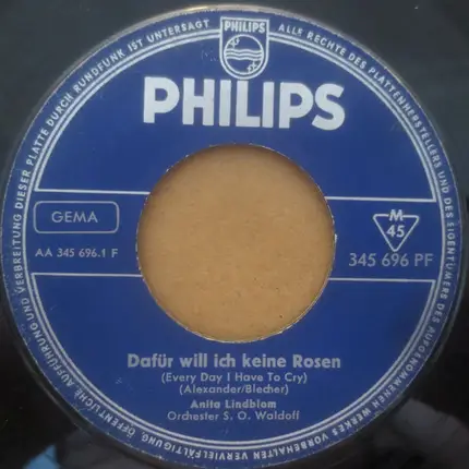 Anita Lindblom - Dafür Will Ich Keine Rosen