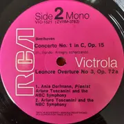 LP - Beethoven - Concerto No. 1 • Leonore Overture No. 3 - Mono