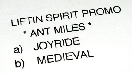 Ant Miles - Joyride / Medieval