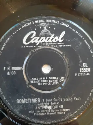 Anthony Quinn With The Harold Spina Singers - I Love You And You Love Me