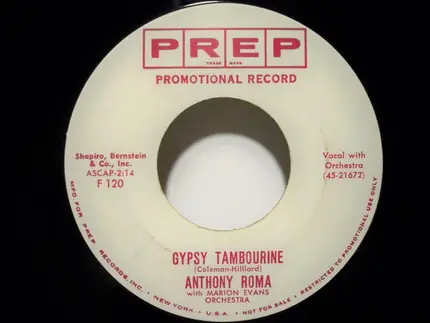 Anthony Roma - Errand Of Mercy / Gypsy Tamborine