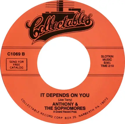Anthony & The Sophomores - Gee (But I'd Give The World) / It Depends On You