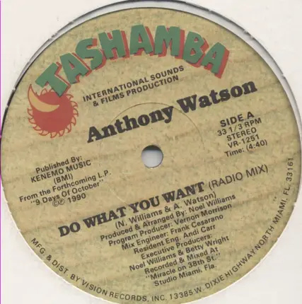 Anthony Watson - Do What You Want