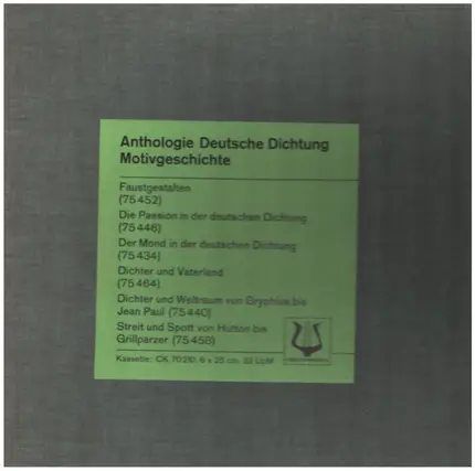 Anthologie Deutsche Dichtung - Motivgeschichte