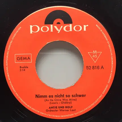 Antje Und Rolf - Nimm Es Nicht So Schwer