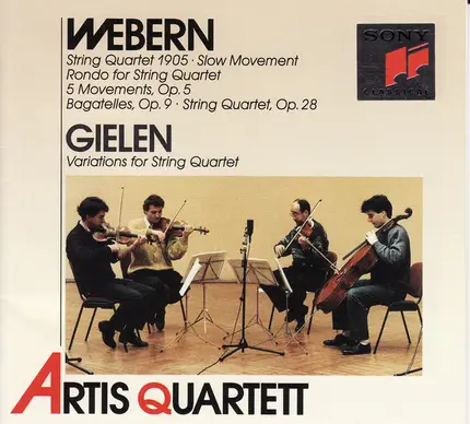 Webern / Gielen - String Quartet 1905 . Slow Movement. Rondo For String Quartet . 5 Movements Op. 5 . Bagatelles, Op.