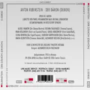 Double CD - Anton Rubinstein - Der Dämon