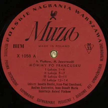 Antoni Platkow , Mieczysław Jaworowski - Mówimy Po Francusku - Kurs Języka Francuskiego Z Płyt Dla Początkujących