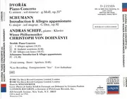 CD - Antonín Dvořák , Robert Schumann , András Schiff , Wiener Philharmoniker , Christoph von Dohnányi - Piano Concerto; Introduction & Allegro Appassionato