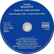 CD - Antonio Bazzini - Works For Violin And Piano