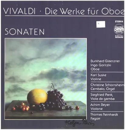 Antonio Vivaldi - Burkhard Glaetzner , Ingo Goritzki , Karl Suske , Christine Schornsheim , Siegfri - Die Werke Für Oboe - Sonaten