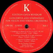LP - Antonio Vivaldi , Giovanni Sammartini - Concertos And Symphonies For Violin And Orchestra