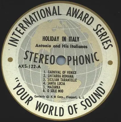 Antonio And His Italianos - Holiday In Italy
