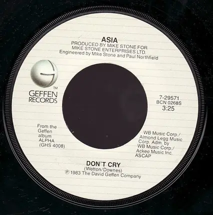 Asia - Don't Cry