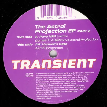 Astral Projection - The Astral Projection EP Part 2