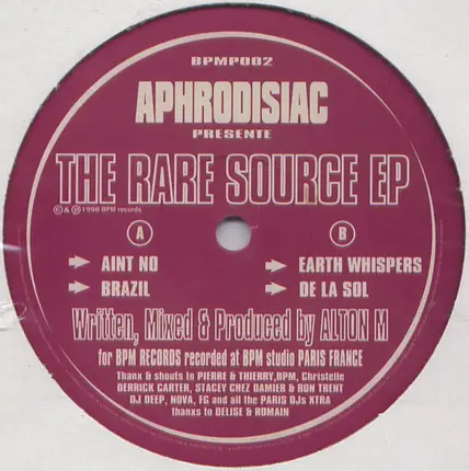 Aphrodisiac - The Rare Source EP