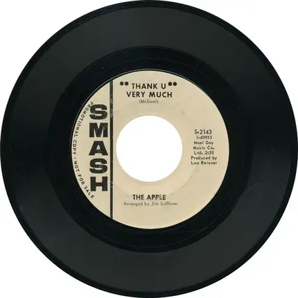 Apple - Thank U Very Much / Your Heart Is Free Just Like The Wind