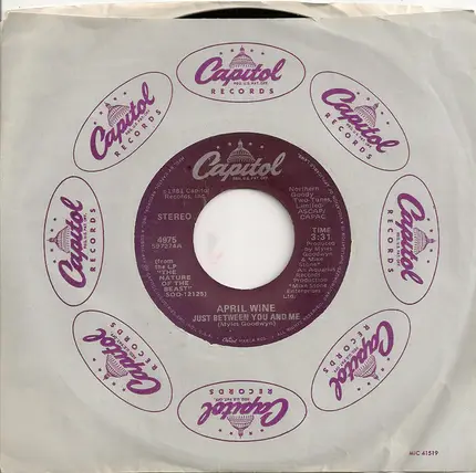 April Wine - Just Between You And Me / Enough Is Enough