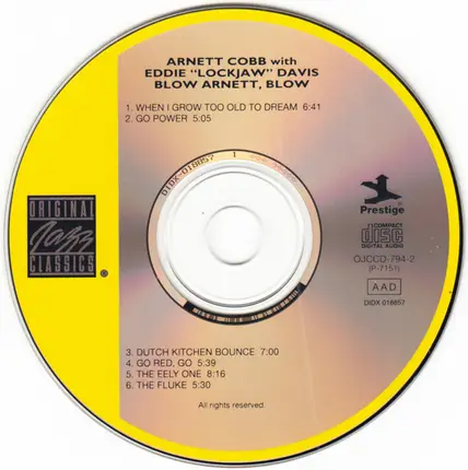 Arnett Cobb With Eddie "Lockjaw" Davis - Blow, Arnett, Blow