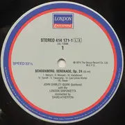 LP - Arnold Schoenberg — Gerald English · John Shirley-Quirk · London Sinfonietta · David Atherton - Serenade, Op. 24 · Ode To Napoleon · Die Eiserne Brigade · Weihnachtsmusik