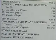 LP - Arnold Schoenberg , Igor Stravinsky - Violin Concerto / Violin Concerto