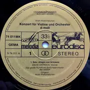 LP - Aram Khatchaturian , David Oistrach : Большой Симфонический Оркестр Всесоюзного Радио - Konzert Für Violine Und Orchester D-moll