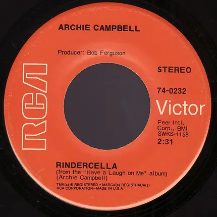 Archie Campbell - Pfft! You Were Gone / Rindercella