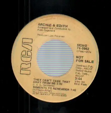 Archie & Edith - They Can't Take That Away From Me