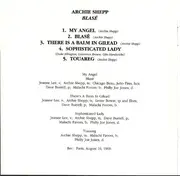 CD - Archie Shepp - Blasé