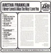 LP - Aretha Franklin - I Never Loved A Man The Way I Loved You - 180g / Mono