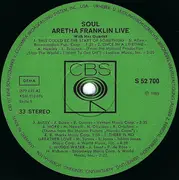 LP - Aretha Franklin - Soul - Aretha Franklin - Live