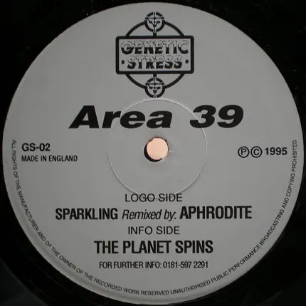 Area 39 - Sparkling (Aphrodite Remix) / The Planet Spins