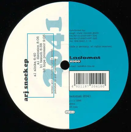 Arj Snoek - Arj Snoek EP