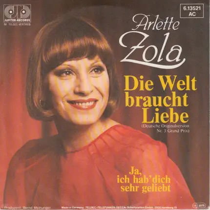 Arlette Zola - Die Welt Braucht Liebe
