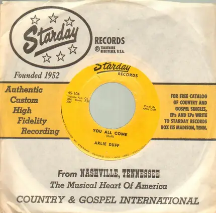 Arlie Duff - You All Come