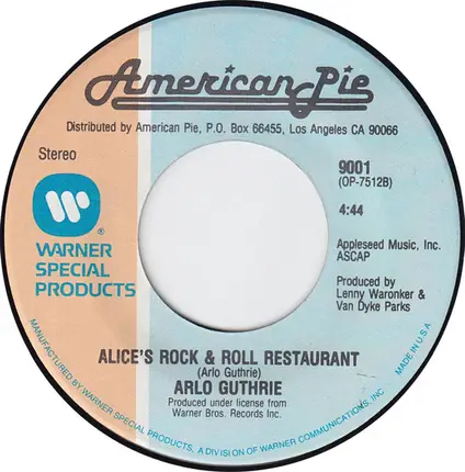Arlo Guthrie - City Of New Orleans / Alice's Rock & Roll Restaurant