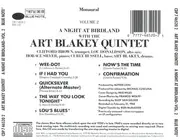 CD - Art Blakey Quintet - A Night At Birdland • Volume 2