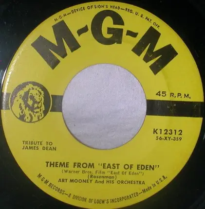 Art Mooney & His Orchestra - Theme From 'Rebel Without A Cause: / Theme From East Of Eden'