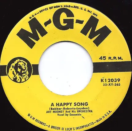 Art Mooney & His Orchestra - Twenty Tiny Fingers / A Happy Song