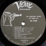 LP - Art Tatum - The Greatest Piano Of Them All